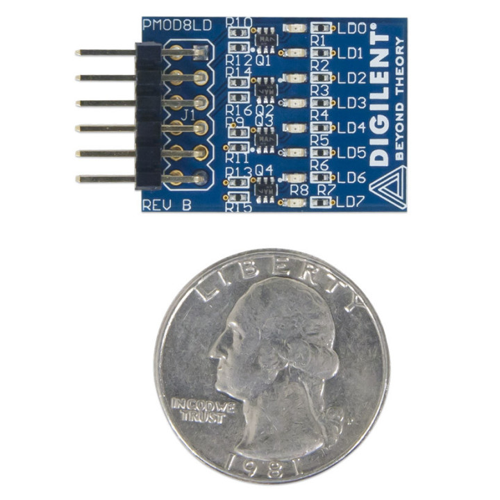 Détail du module Pmod8LD 8 Leds haute luminosité