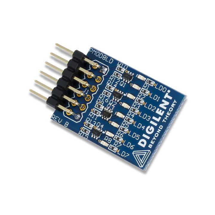 Module Pmod8LD 8 Leds haute luminosité vue de côté