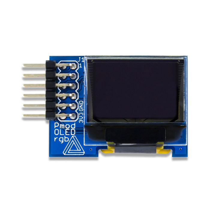 Le module PmodOLEDRGB afficheur OLED graphique vue de face
