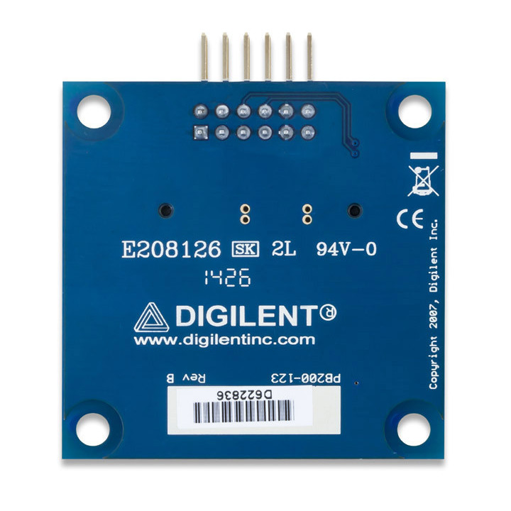 Vue arrière du module PmodSD pour carte mémoire SD™