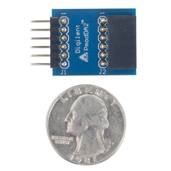 Détail du module PmodDA2 - convertisseurs (N/A) DAC121S101