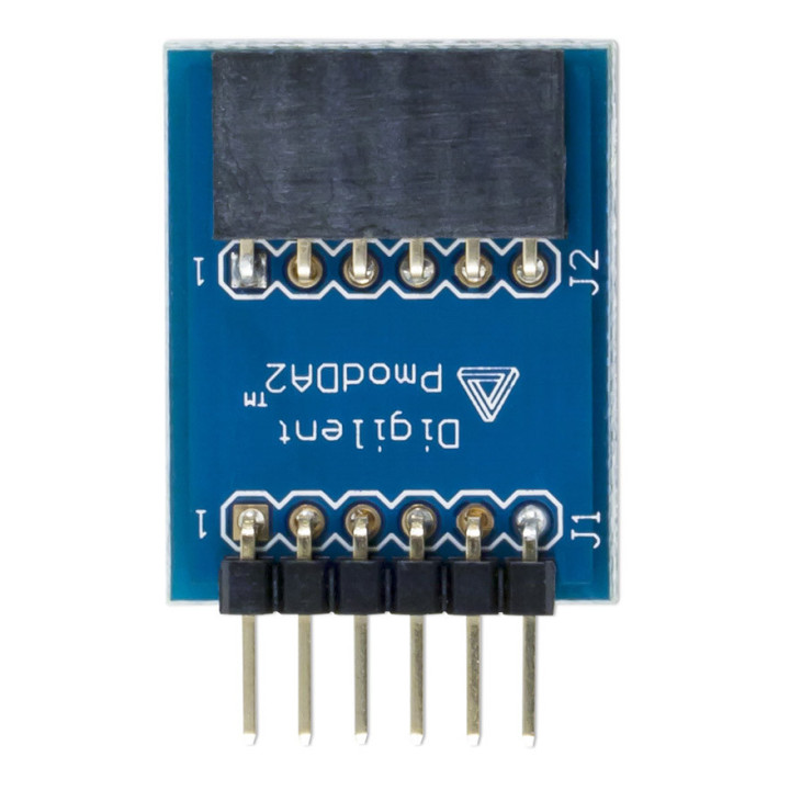 Vue de face du module PmodDA2 - convertisseurs (N/A) DAC121S101