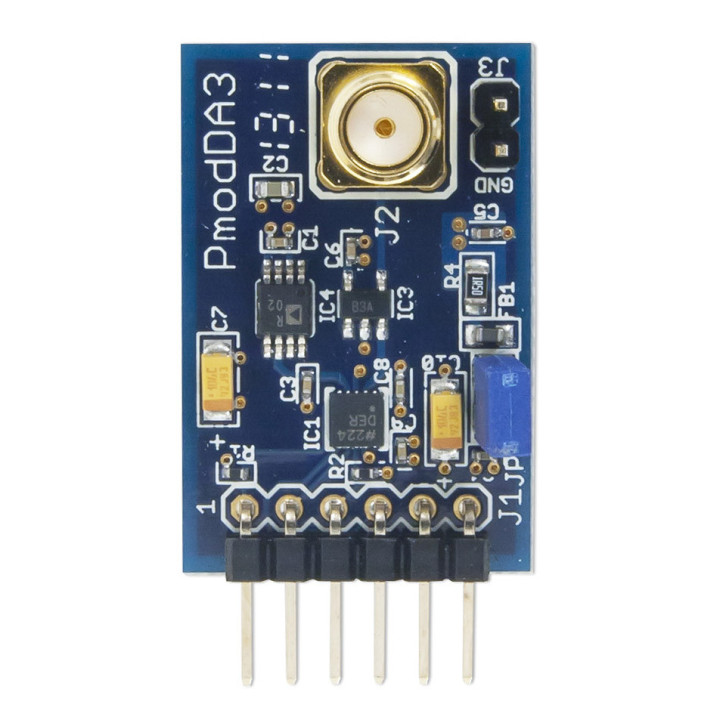 Vue de dessus du module PmodDA3 - convertisseurs (N/A) ADA5541A