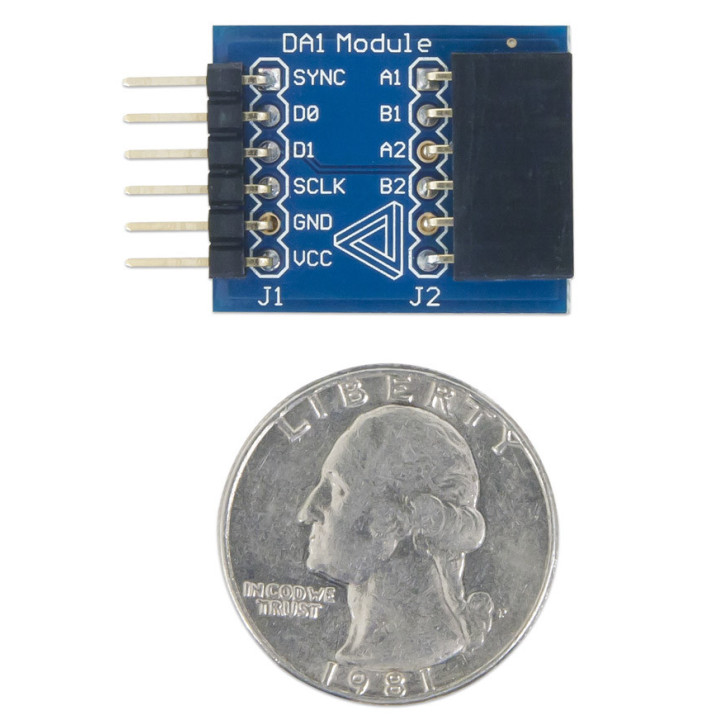 PMODDA1 : Convertisseurs N/A AD7303D résolution sur 8 bits