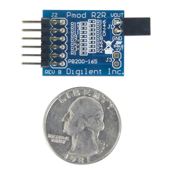 Dimensions du module PmodR2R convertisseur R2R
