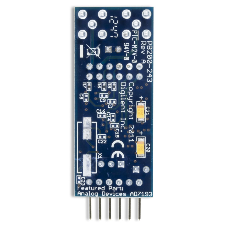 Vue arrière du module PmodAD5 - convertisseurs (A/N) AD7193