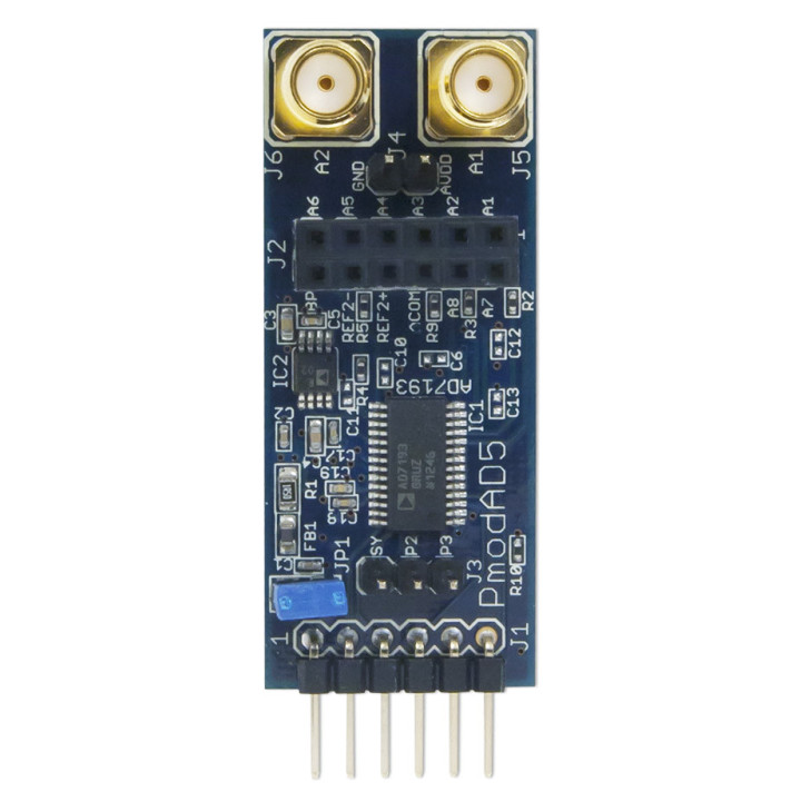 Vue de face du module PmodAD5 - convertisseurs (A/N) AD7193