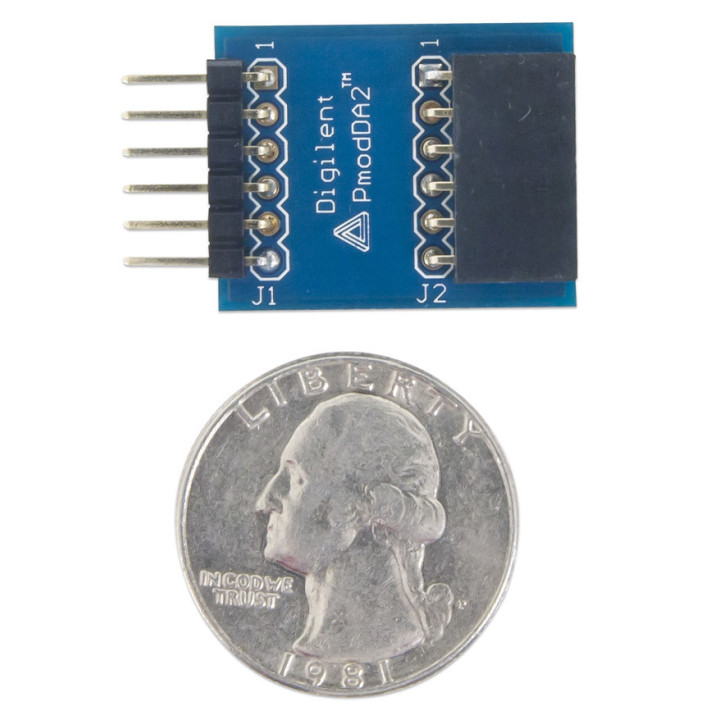 Dimensions du module PmodAD2 - convertisseurs (A/N) AD7991