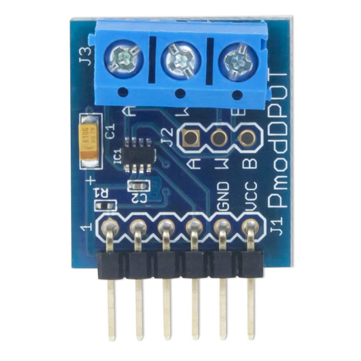 Vue de la face avant du module PmodDPOT potentiomètre digital