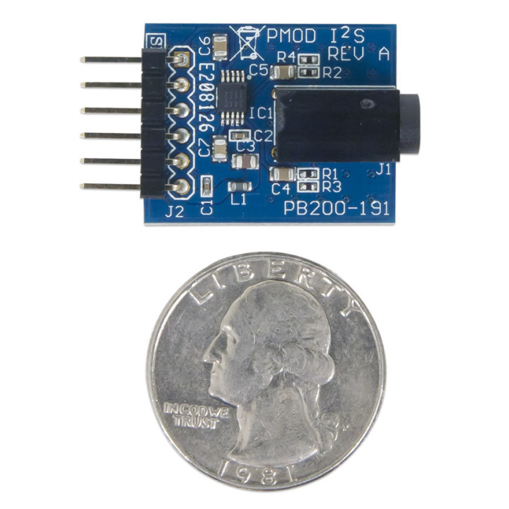 Détail du module PmodI2S2 entrée/sortie audio Stéréo