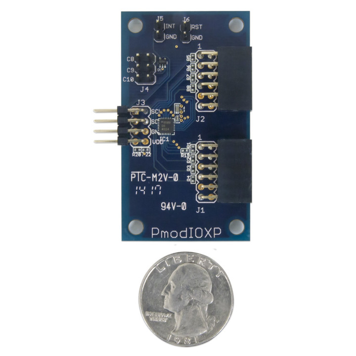Détail du module PmodIOXP 19 E-S + décodeur clavier matricé