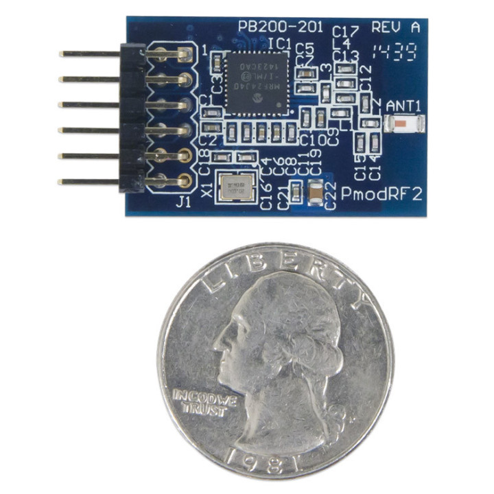 Détail du module PmodRF2 transceiver 2,4 GHz