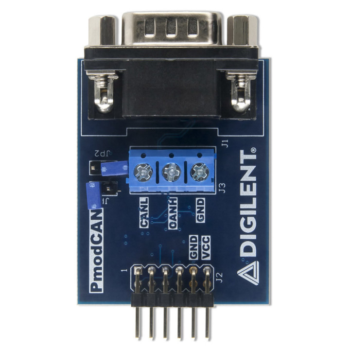 Vue avant du module PmodCAN - Interface bus CAN