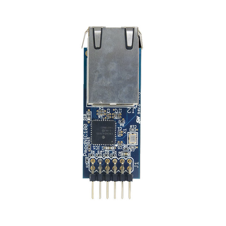 Vue de face du module PmodNIC100 contrôleur réseaux ENC424J600