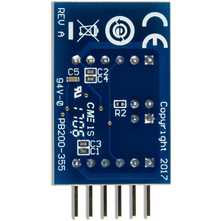 Vue arrière du module PmodCMPS2 - boussole électronique MMC34160PJ