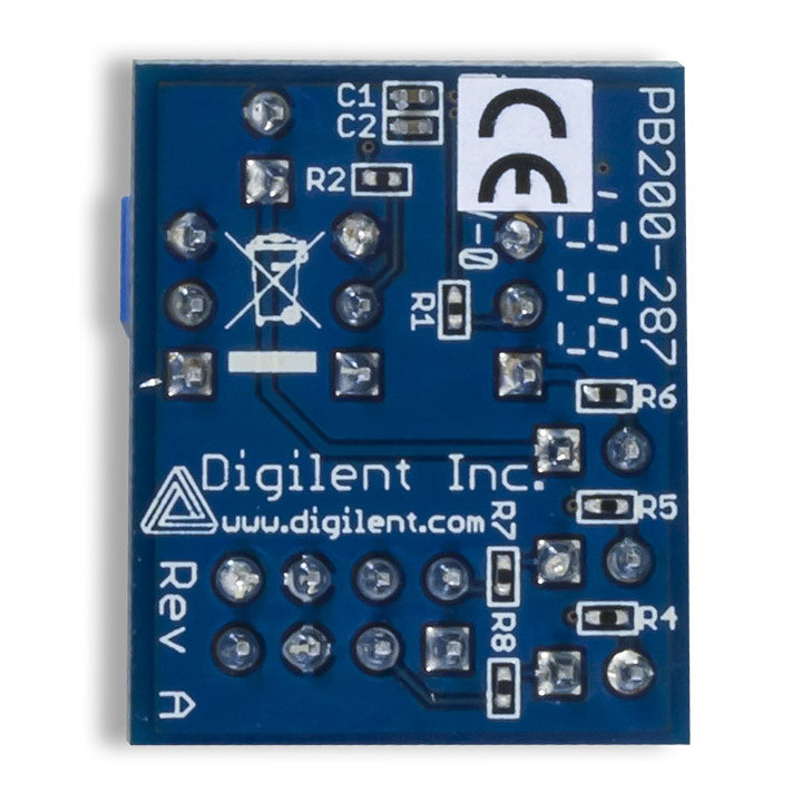 Vue face arrière du module PmodTMP3 - thermomètre TCN75AVUA