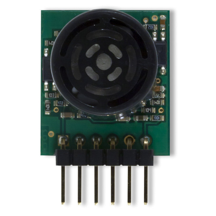 Vue de face du module PmodMAXSONAR - télémètre ultrason