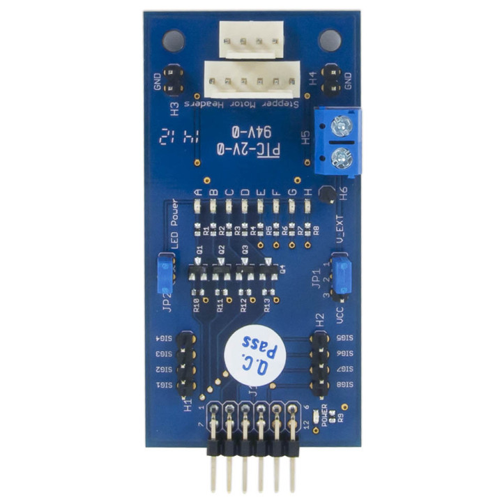Vue de face du module PmodSTEP - commande moteur pas-à-pas