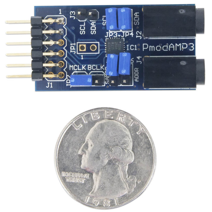 Détail du module PmodAMP3 - amplificateur audio 2 W