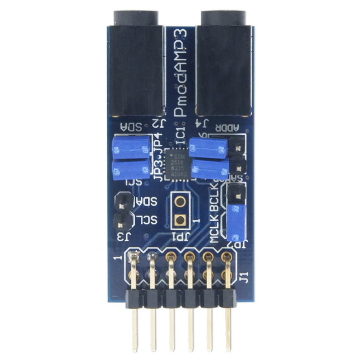 Vue de face du module PmodAMP3 - amplificateur audio 2 W
