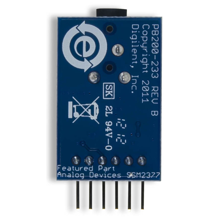 Vue arrière du module PmodAMP2 - amplificateur audio 2,5 W