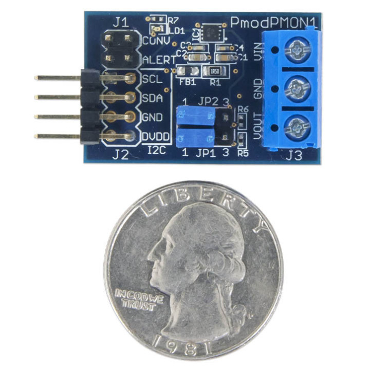 Détail du module PmodMON1 - moniteur d'alimentation