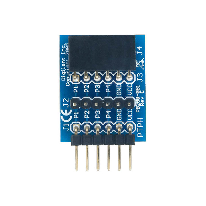 Vue de face du module PmodTPH - pointes de touches