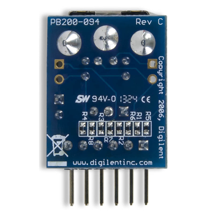 Vue arrière du module PmodPS2 - connecteur PS/2