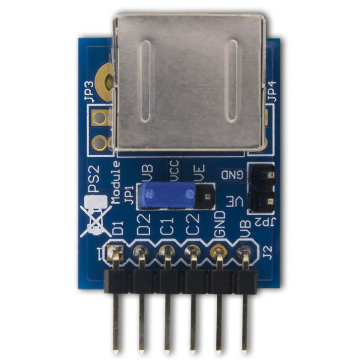 Vue de face du module PmodPS2 - connecteur PS/2