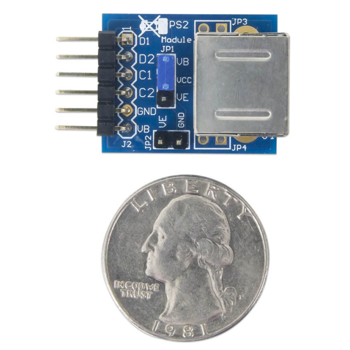 Détail du module PmodPS2 - connecteur PS/2