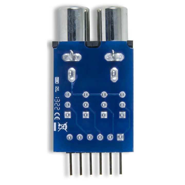 Vue arrière du module PmodCON4 - connecteurs RCA