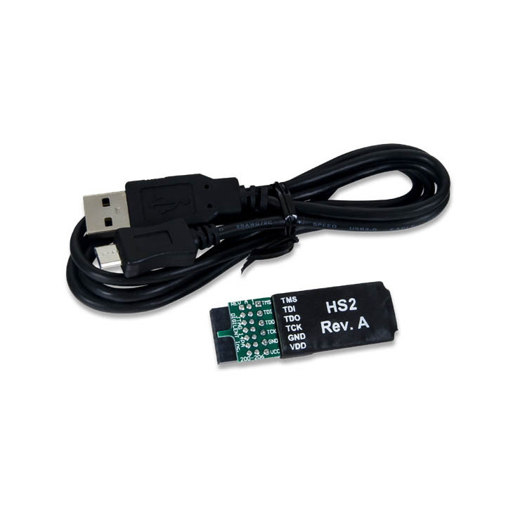 Le câble de programmation JTAG-HS2 et son cordon USB
