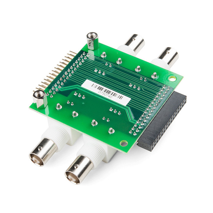 Vue arrière de la platine BNC Adapter Board pour Analog Discovery 3