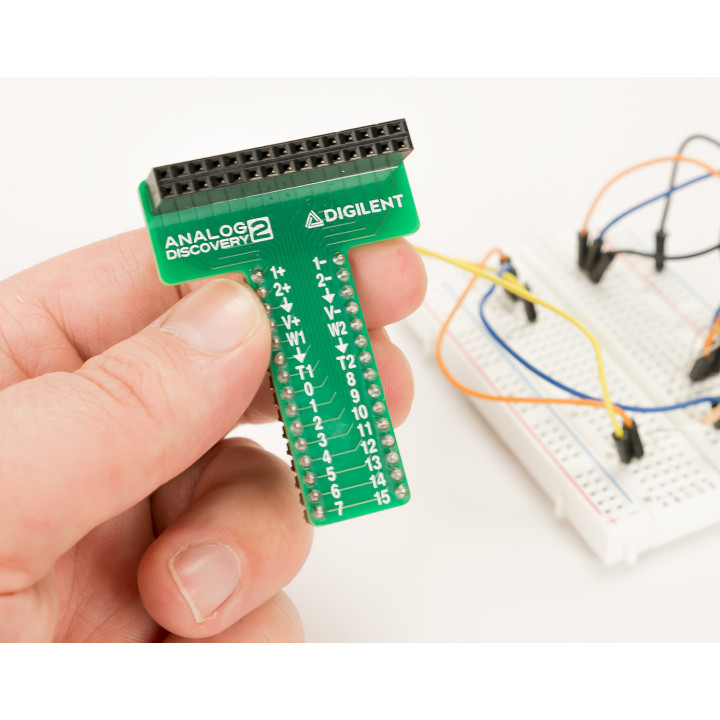 Détail de la platine Breadboard Breakout pour Analog Discovery 2 et 3