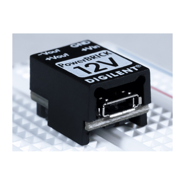 Le module de régulation PowerBRICK 12 V sur une breadboard