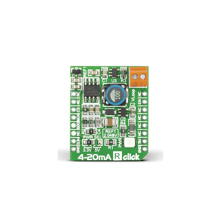 Vue avant du module 4-20 ma R Click board - MIKROE-1387