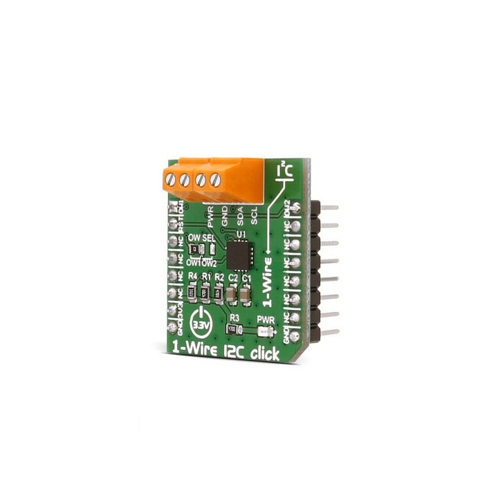 Vue de côté du module Interface 1Wire - I2C click - MIKROE-2750