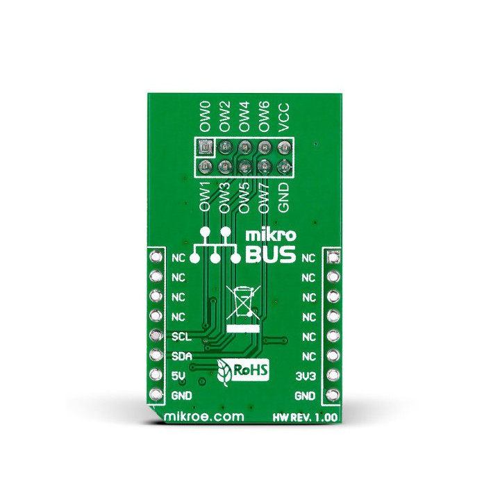 Vue arrière du module Interface I2C - 1Wire Click Board - MIKROE-1892
