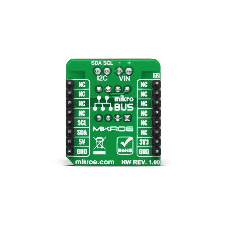 Vue arrière du module Isolateur de bus I2C Isolator 3 Click