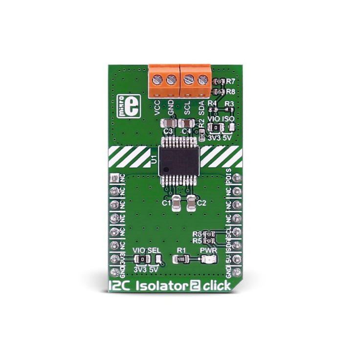 Vue de face du module I2C Isolator 2 click Board - MIKROE-2609