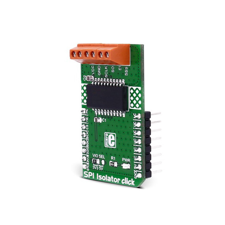 Vue de côté du module SPI Isolator click Board - MIKROE-2583