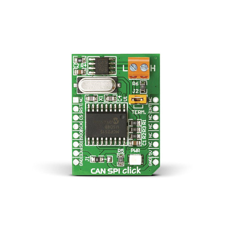 Vue avant du module CAN SPI Click Board - MIKROE-986