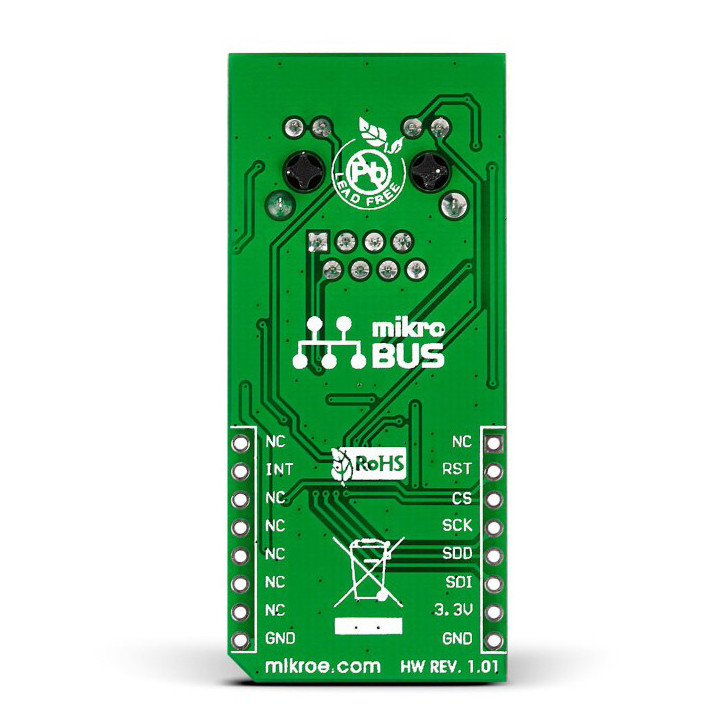 Vue arrière du module ETH WIZ click - MIKROE-1718