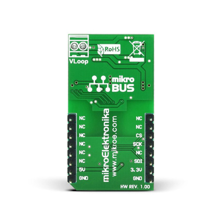 Vue arrière du module 4-20 mA T Click Board - MIKROE-1296