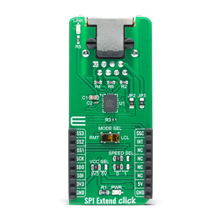 Vue de face du module SPI Extend Click - MIKROE-4184