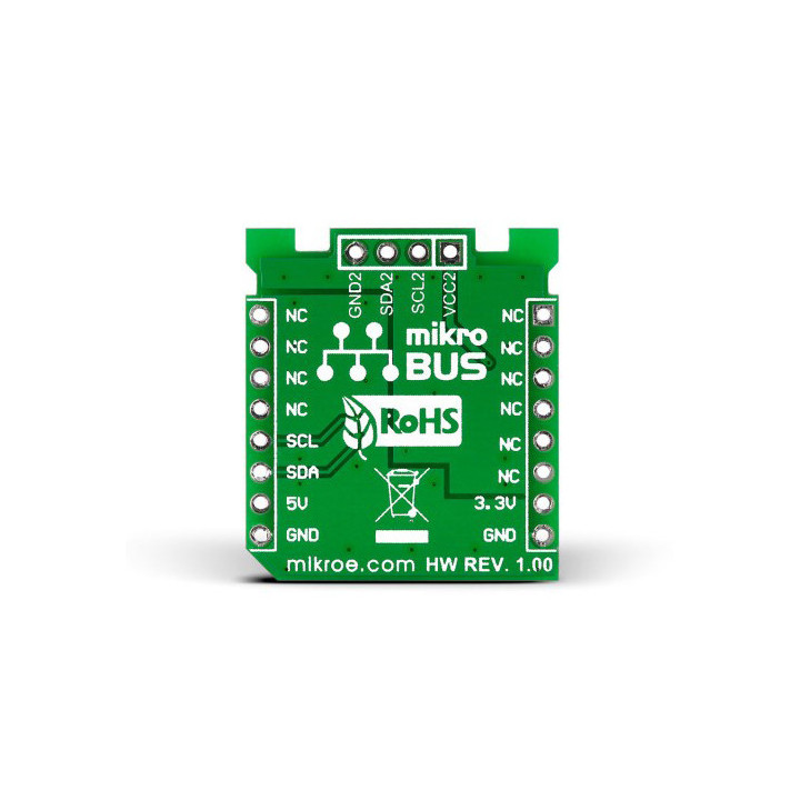 Vue arrière du module isolateur de bus I2C Isolator Click - MIKROE-1878