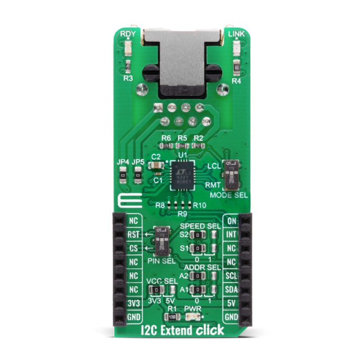Vue de dessus du module I2C Extend Click - MIKROE-4207