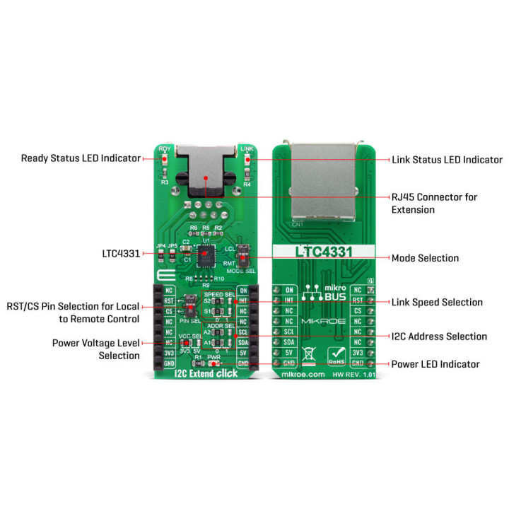 Détail du module I2C Extend Click - MIKROE-4207