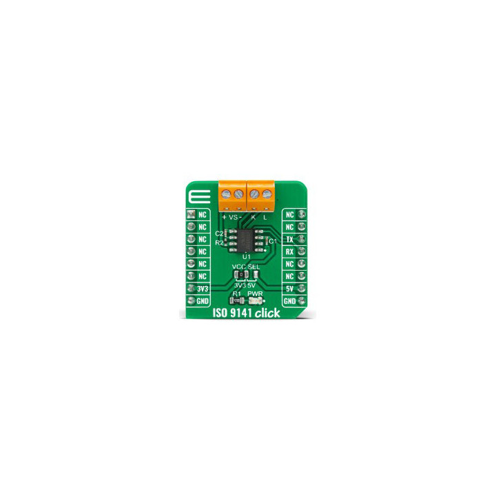 Vue avant du module d'interface ISO 9141 Click - MIKROE-4331