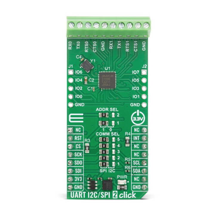 Vue de face du module UART I2C/SPI 2 - MIKROE-6827